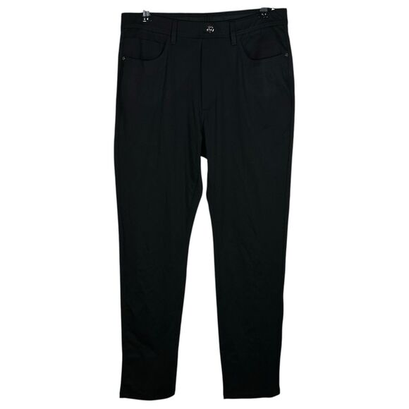 Collars & Co Pants Mens 32x32 (Tag 34) Black Tech Pull On Stretch Office NEW